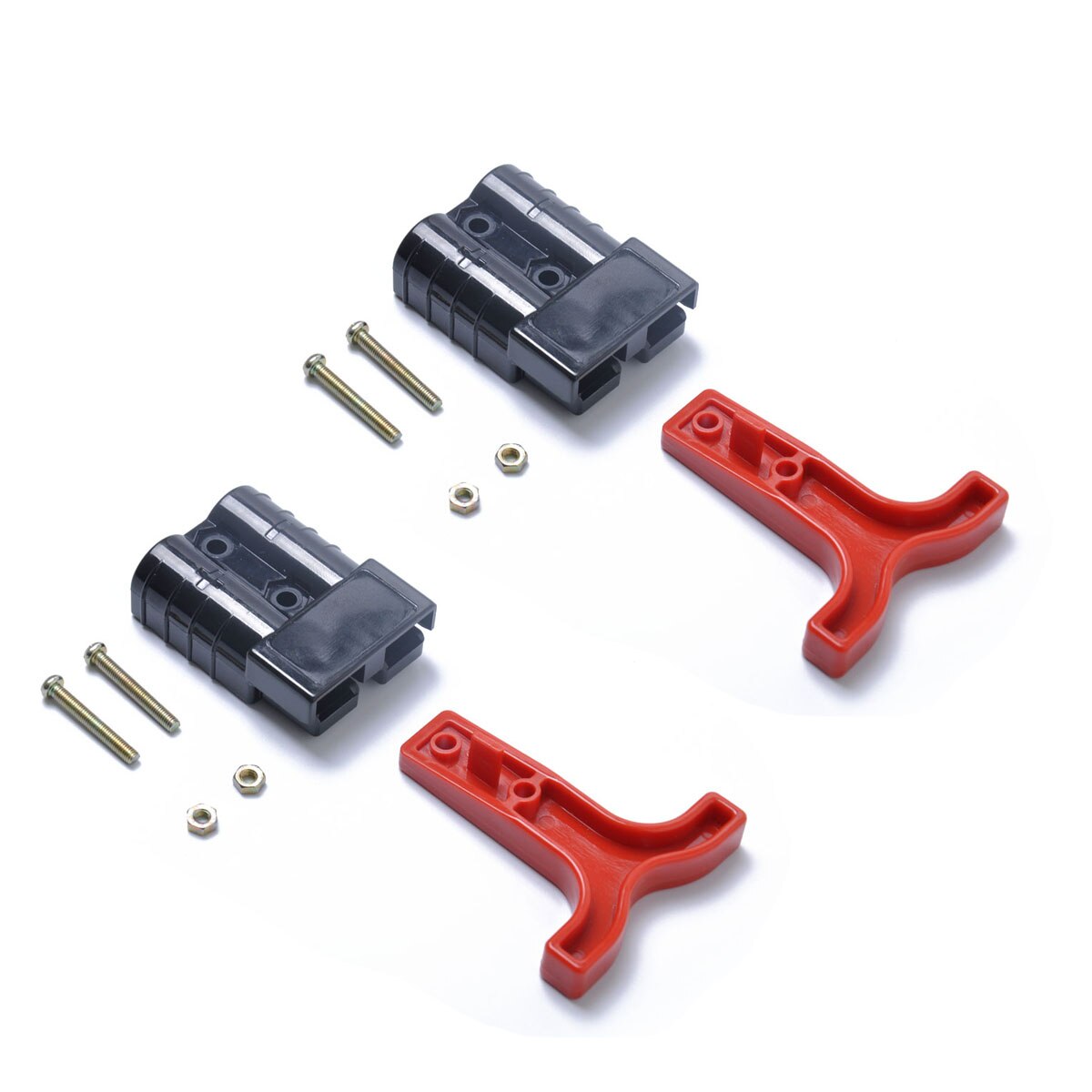 Universal 10-12 AWG 50A Battery Connect Quick Connector Plug For Forklift Winch Trailer Driver Electrical Devices Black Gray Red