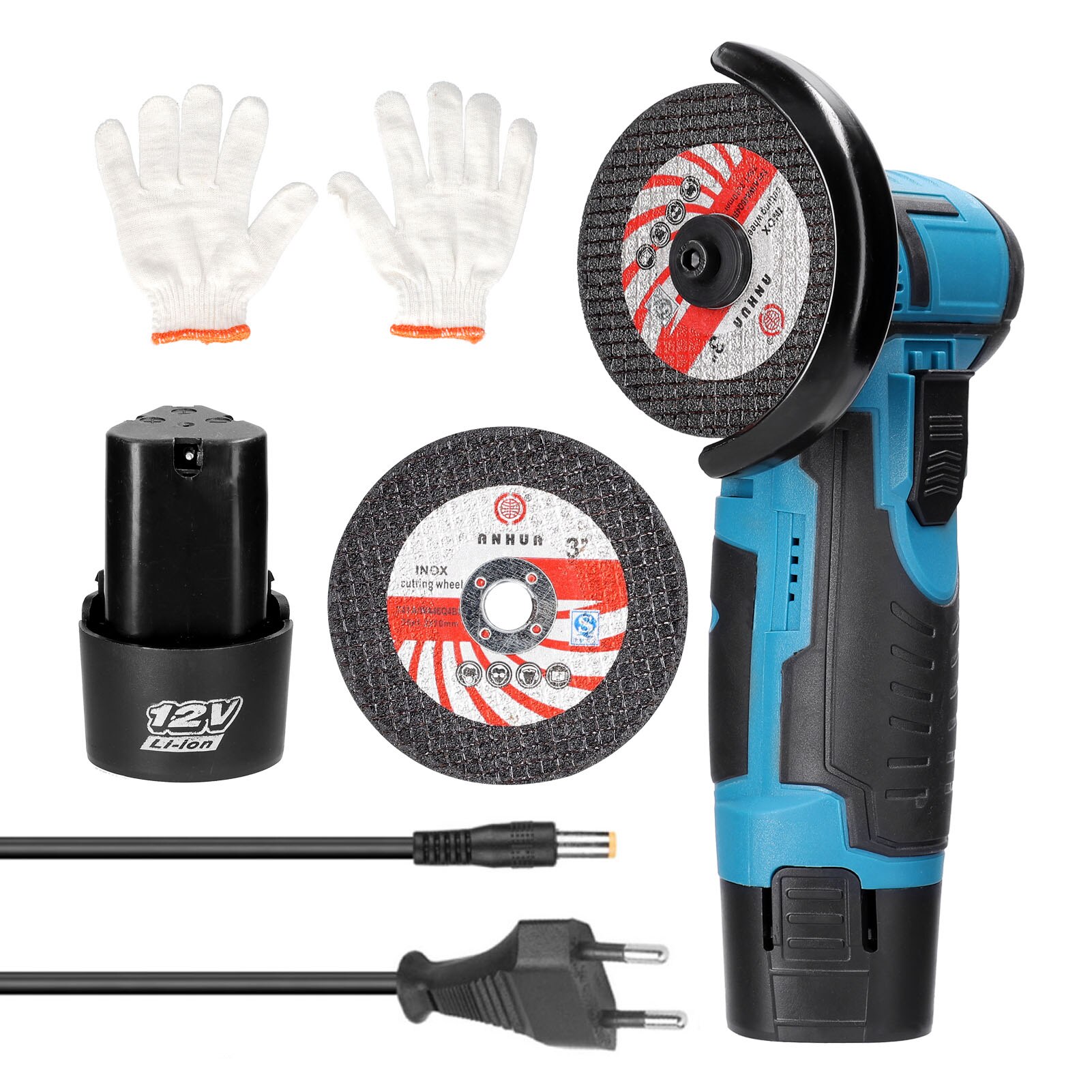 Multifunctionele 19500Rpm Elektrische Slijpen Tool Mini Grinder Handheld Cutter Voor Cutting Polijsten Keramische Tegel Hout Steen Staal: 2 battery EU / EU