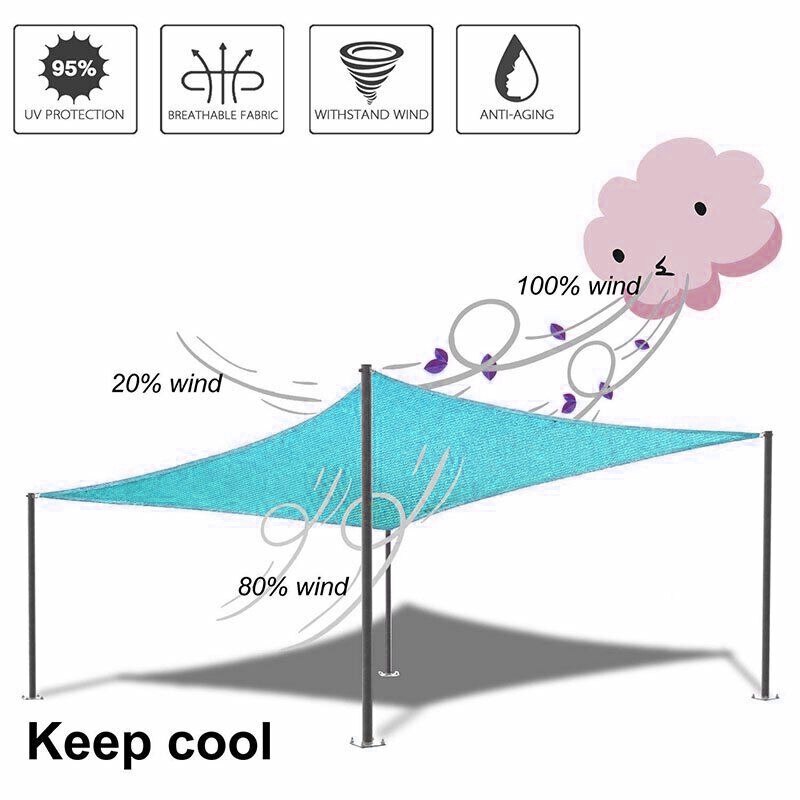 3X3X Waterproof Triple-cornered Sun Shelter Awning Parasol Outdoor Canopy Garden Patio Shade Sail Cloth