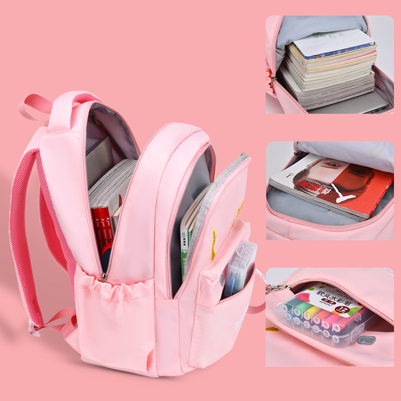 Oyixinger 2022 Student Schooltas Basisschool Mooie Satchel Voor Meisjes En Jongens Grote Capaciteit Effen Kleur Brede Band Zakken