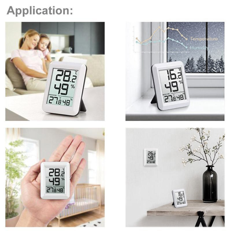 Digital Wireless Hygrometer Lcd Thermometer Indoor Outdoor Electronic Temperature Humidity Monitor Weather Station Alarm Clocks
