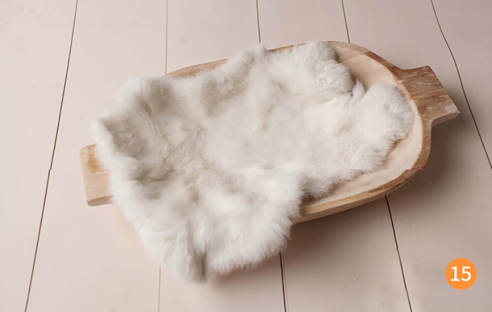 Birth Photo Shoot Background Blanket Rabbit Fur Baby Baby Girl Birth Photography Props Blanket Accessories: as picture 15