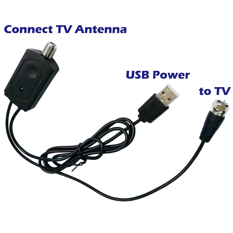 TV Antenne Verstärker Signal Boost jede TV Antenne Adapter mit USB Netzteil für HDTV Hohe Verstärkung Geräuscharm up zu 15 Meilen reichweite