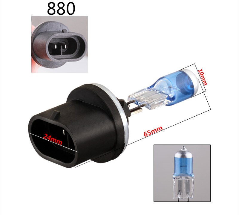 H27 880 881 889 894 27w 12v halogenpærer billykt 3000k 5000k hvit gul  p27/7w halogen auto hodelykt