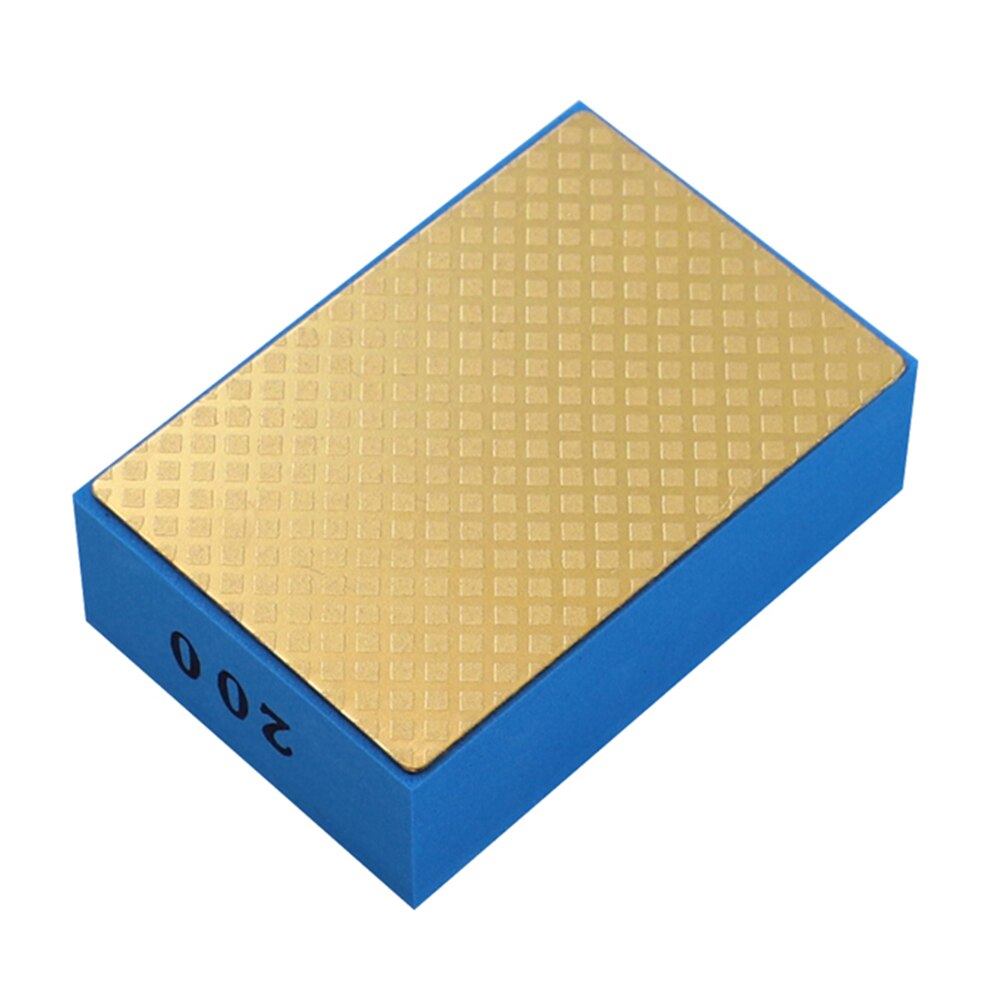 Diamond Hand Polishing Pads Tile Glass Grinding Block Pad Stone for Stone Polishing Tile Trimming Marble Abrasive Sanding Disc: Gold 200grit