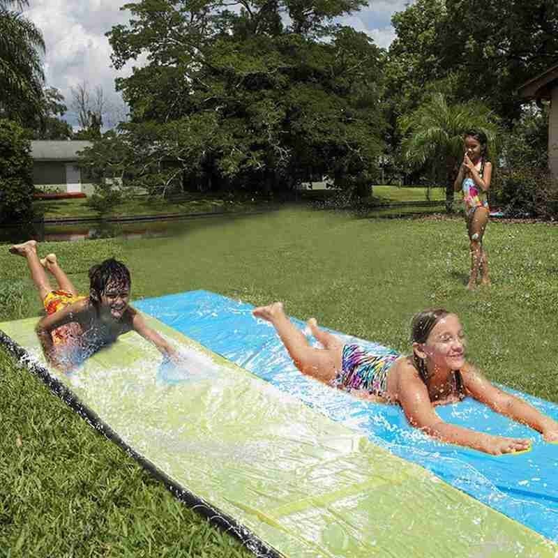 Tobogán de agua individual o doble para niños, tabla de surf inflable para verano, esquí acuático, juegos de césped al aire libre, juguetes deportivos