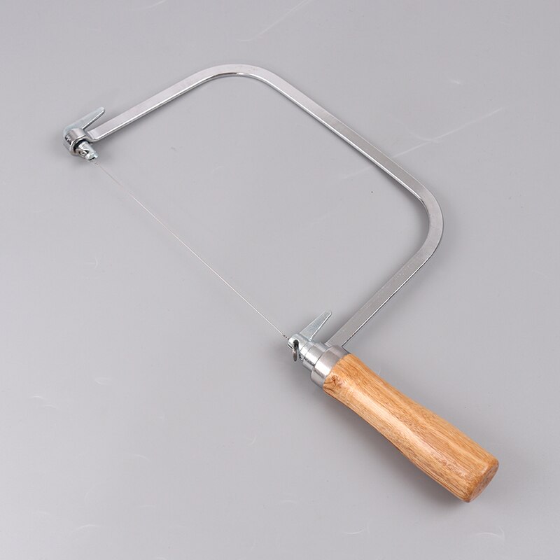 Wooden Stainless Steel String Cutter Saw With 2 Strings For Diy Soap Candle Wax