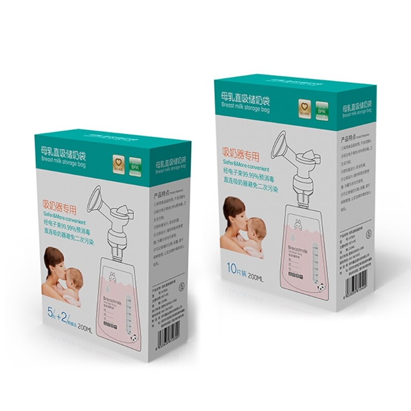 200Ml Moedermelk Opslag Vriezer Zak Wegwerp Labels Veilig Babyvoeding Opslag