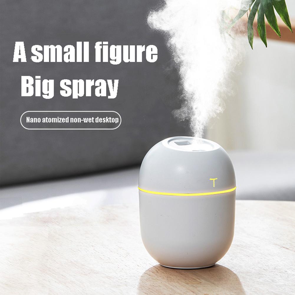 Ultrasone luchtbevochtiger, 220ml essentiële olie diffuser voor thuis, auto, usb-nevelaar, mistmaker met led-nachtlampje