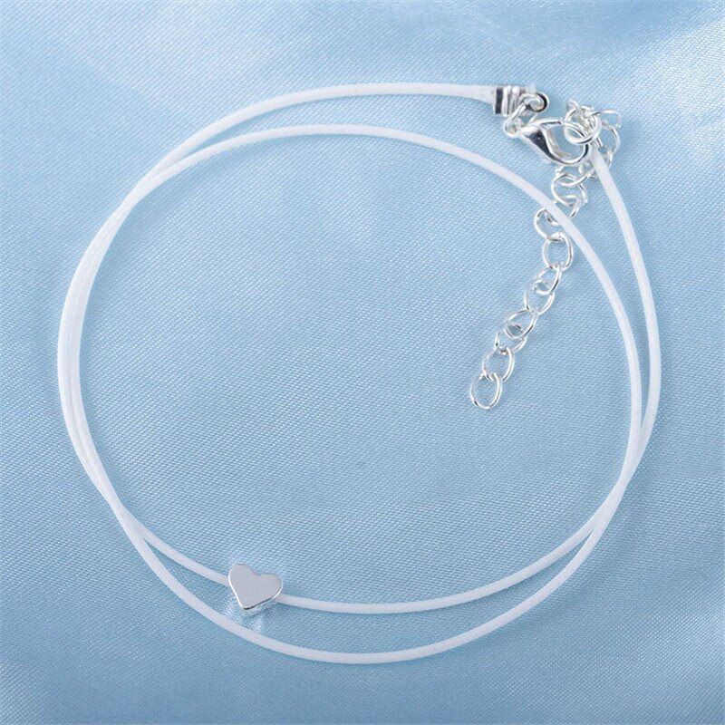 Tobillera bohemia pulsera en la pierna corazón tobilleras femeninas descalzo para mujer cadena de pierna joyería de pie de playa