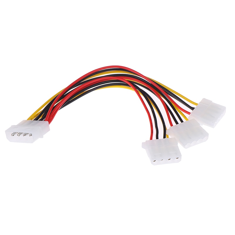 4 Pin IDE 1-to-3 Molex IDE Female Power Supply Splitter Exentsion Adapter Cable