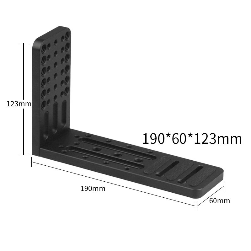 Universal- Mini Einzelne Vertikale Klöppel Schnell Montieren L Platte Reines Schwarz Volles Aluminium Kamera Griff Rechts Winkel Platte