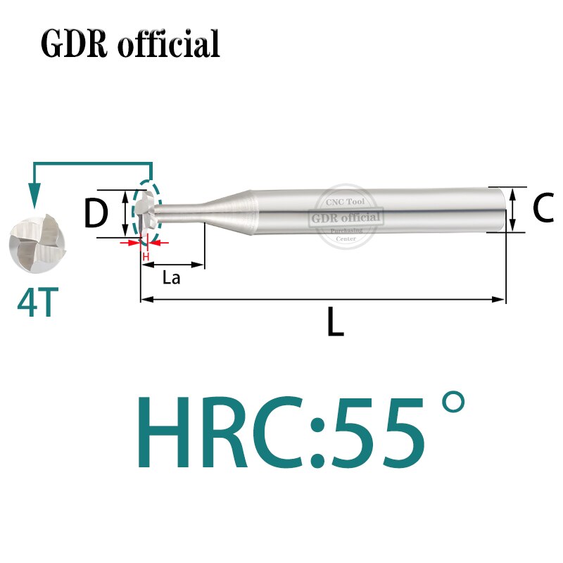Carbide T Slot Milling Cutter Tungsten Metal Al Steel Copper Aluminum Machining 3mm 4mm 6mm 8mm 10mm 12mm T Slot Milling Cutters: 125mm