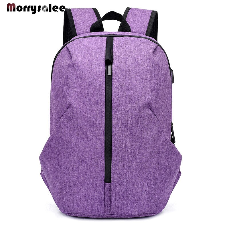 Rugzak Mannen Student Loptop Rugzak USB Lading Mode College Computer Tas Jeugd: Purple