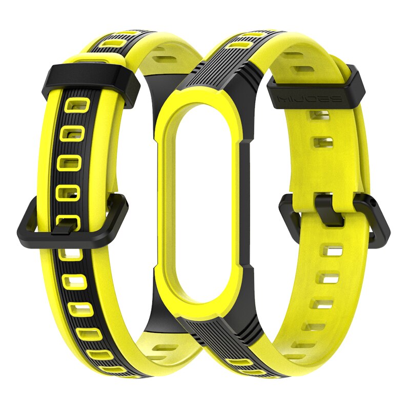 Pulsera para Miband 8 7 6 5 WatchBand para Xiaomi Mi Band 7 5 4 3 pulsera de silicona para Miband 6 7 pulsera NFC Global Band: XS / Caqui
