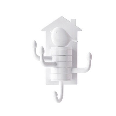 Verticale draaihaak multifunctionele haak voor thuis sleutelhouder wandhaak keuken badkamer hanger plakhaken: Wit