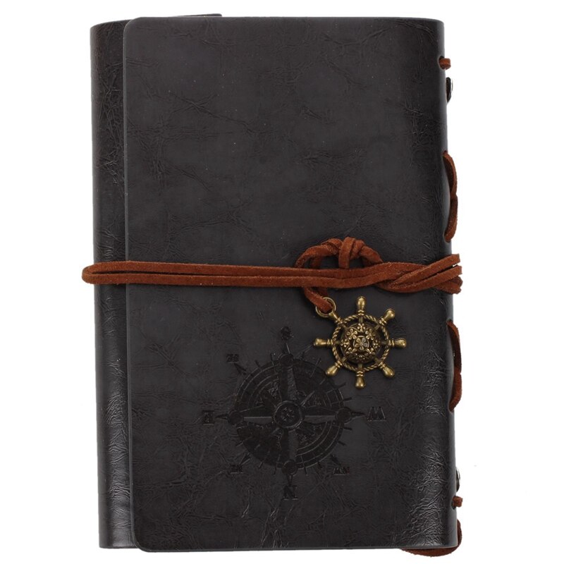 Leather Bound Blank Pages Journal Diary Notepad Notebook (Black) S & Leather Notebook for Men & Women, Red Wine