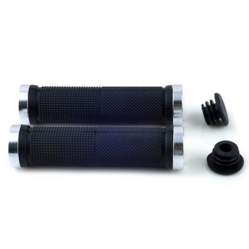 1 paar Bike Fahrrad Lenker Abdeckung Griffe Glatte Weiche Gummi Lenker abdeckung griff bar end Fahrrad Bar Griffe: Silver