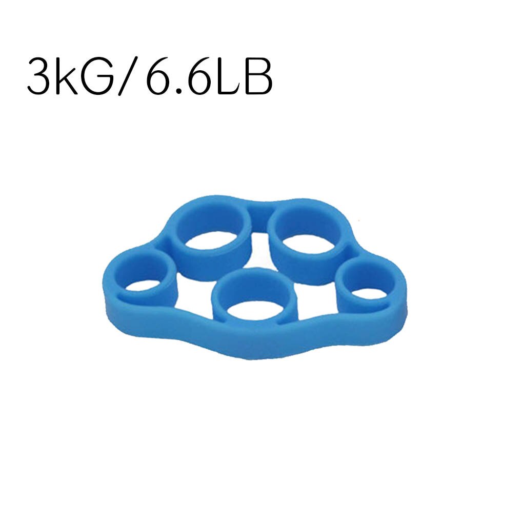 1Pc Finger Gripper Stretcher silicon finger Resistance Bands Hand Extensor Exercise Strength Trainer Set Fitness Equipment: Beige