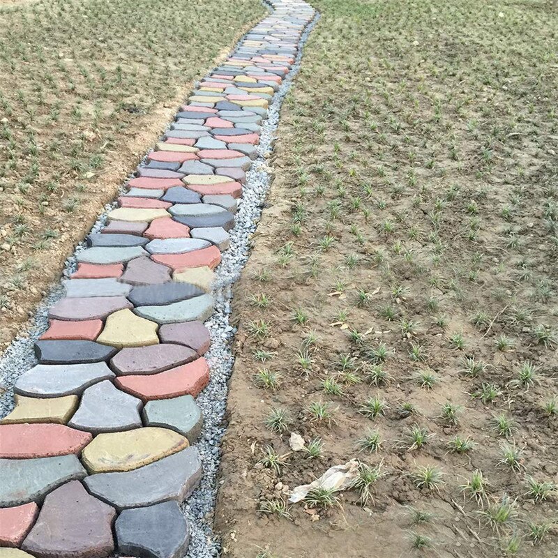 Moule de chemin de jardin, marche, pavage, bricolage, pelouse, route, béton, ciment, brique, pierre
