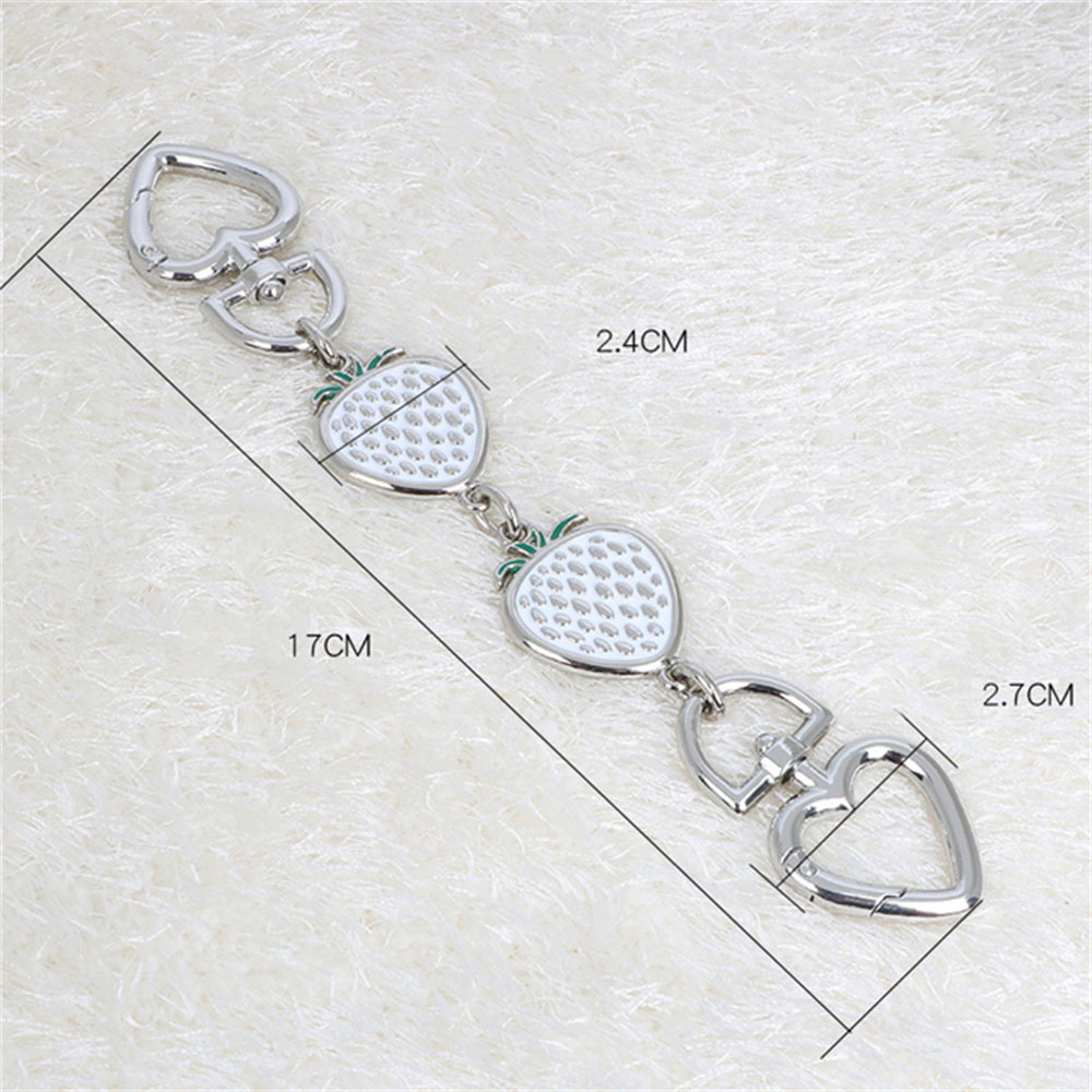 Förlängd kärlekshjärtkedjerem för handväska väsktillbehör handtag förlängning axelrem kedja väskrem gör-det-själv väskdelar: Lila