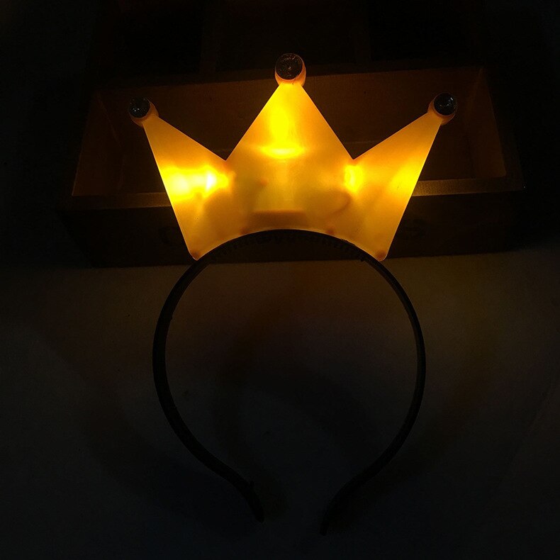 Colorful Princess Tiara Crown LED Flashing Headband Kids Adult Light Up Birthday Rave Glow Party Year Christmas Xmas Navidad