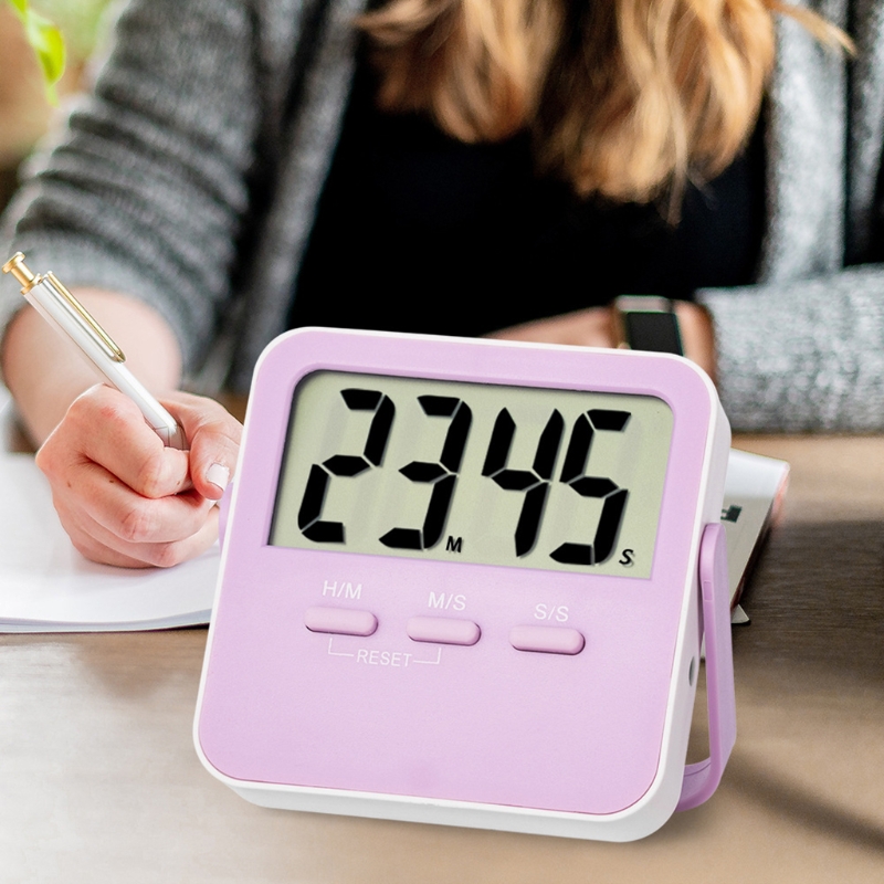 Count Up Countdown Digital Kitchen Timer 100 Minutes/100 Hours Timer Magnetic Backing Memory Function Auto Off