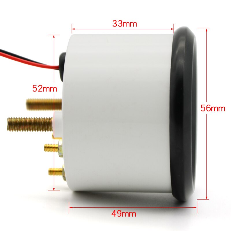 Dragon Gauge – jauge de température d&#39;eau pour voiture, 2 pouces 52mm, 40 ~ 120 Celsius, 12V, lunette noire