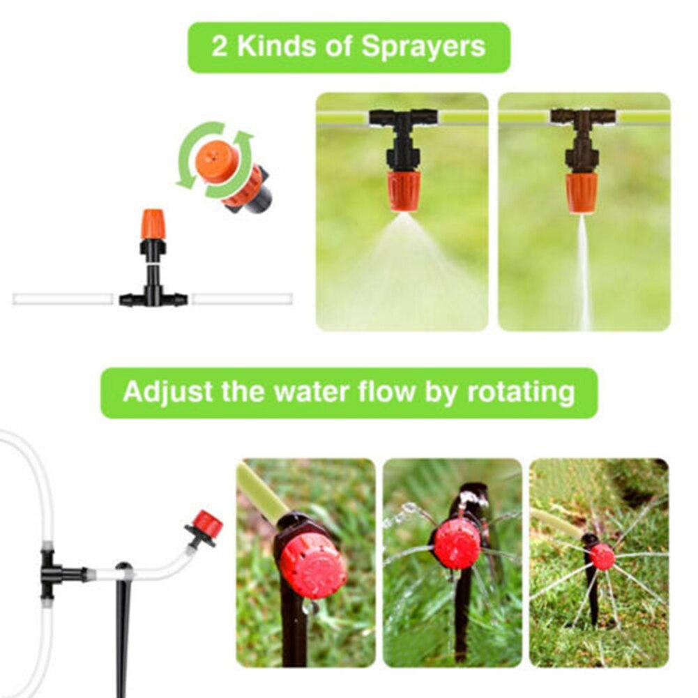 Automatische Diy Micro Drip Irrigatie Systeem Irrigatiesysteem Timer Drip Sprinklers Tuin Plant Self Watering Kit