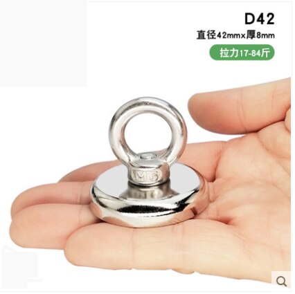 D16-d60 sterke neodymiummagneten, bergingsmagneet, diepzeevismagneet, magneethouder met oogboutring en tractiebevestiging