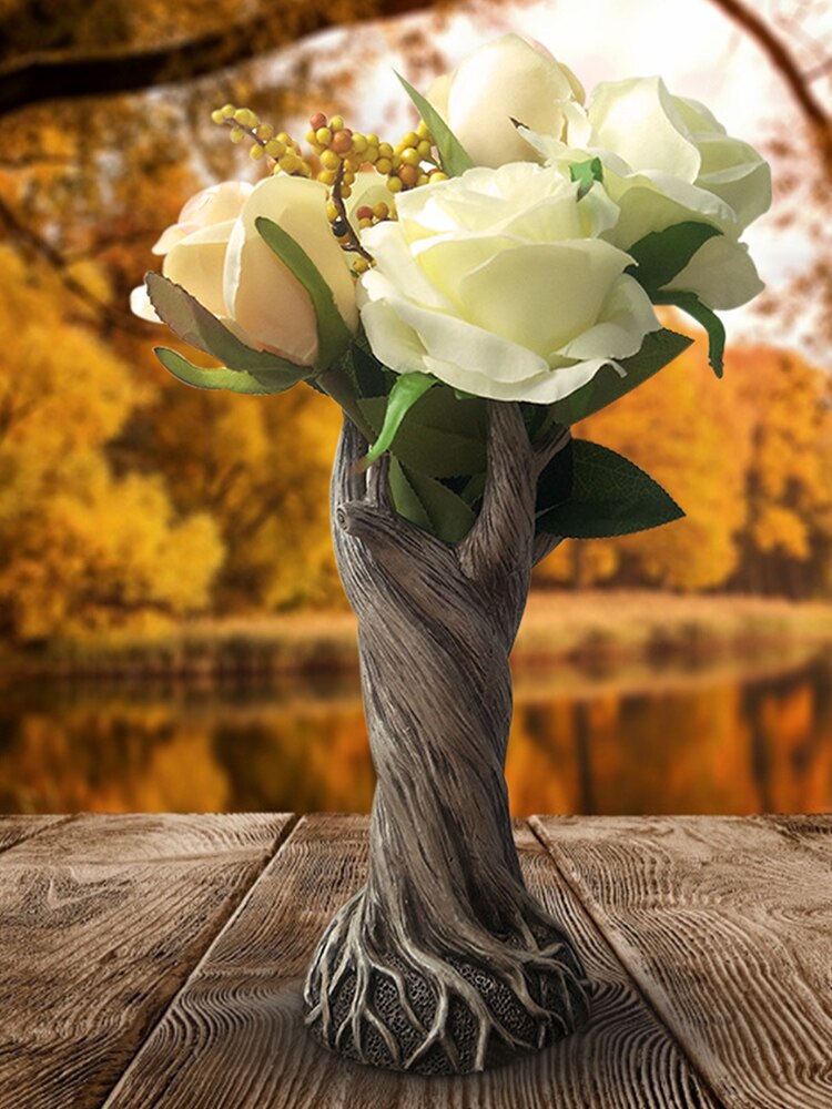 Nordic Tree Trunk Shape Flower Vase Home Decor Flower Holder Centerpiece Arts Flower Pot Modern Flower Vase Ornaments