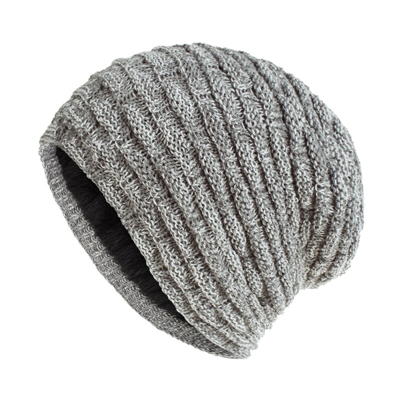 Gorro de malha chapéu redondo dobras ao ar livre tampas para o inverno feminino chapéu de malha gorro quente chapéus boné de lã hip hop capa de cabeça macia: grey