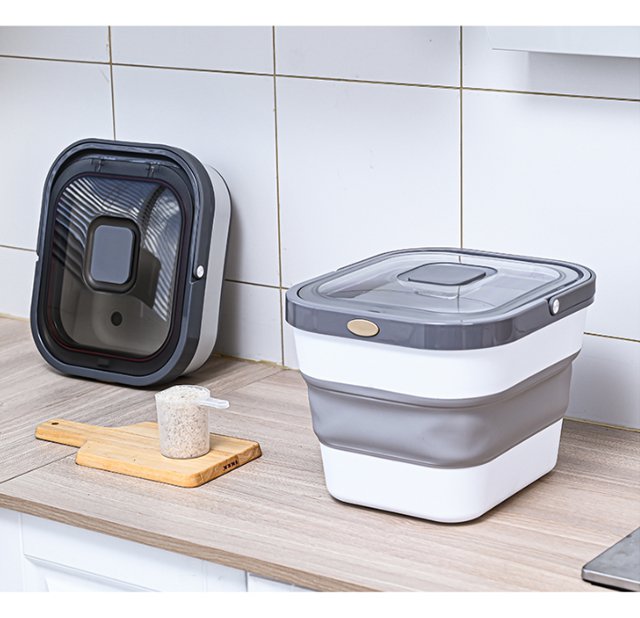 Rice Storage Container with Wheel Moistureproof Airtight Rice Dispenser Plastic Storage Container for Bulk Cereal Pet Food