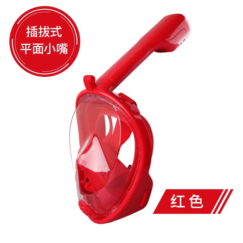 Professionale Completa Viso Maschera Per Lo Snorkeling Scuba Diving Mask Nuoto Snorkel Anti-fog Subacquea Swim Training Mascherina di Immersione Subacquea: Red / S/M