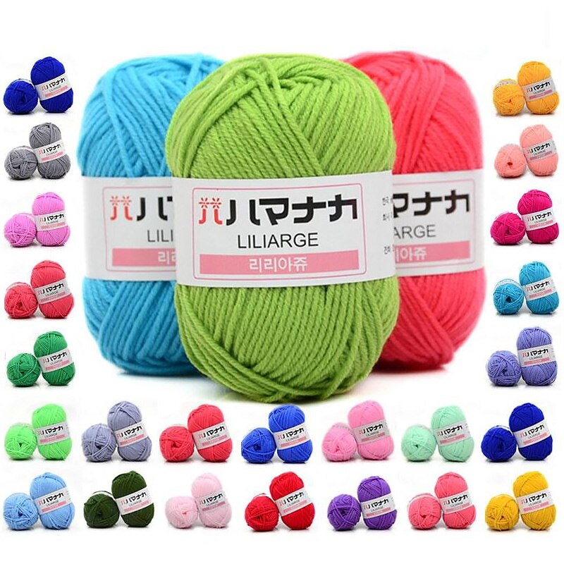 Super Soft Milk Sweet Soft Cotton Baby Knitting Wool Yarn Milk Cotton Thick Yarn for Knitting Scarf Hand Knitting Crochet Yarn