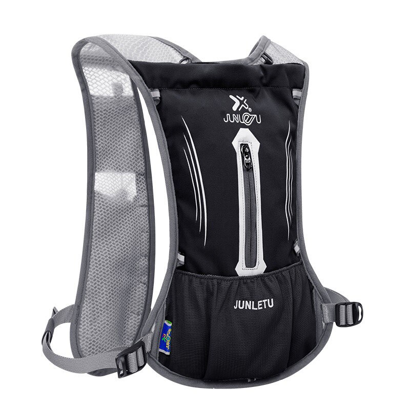 2L draussen wasser tasche Sport Camping wasser tasche männer und frauen wasser tasche Rucksack wandern radfahren wasser tasche weiches wasser flasche: Schwarz