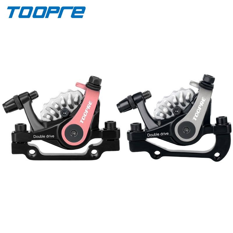 TOOPRE-freno de disco mecánico para bicicleta, pinza de doble pistón, aleación de aluminio, disipación de calor, frenos bilaterales