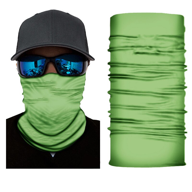 Unisex 7 farve polyester ansigtsskærm maske sport hals gamacher tørklæde sømløs ensfarvet ridning magisk hovedbånd: S06