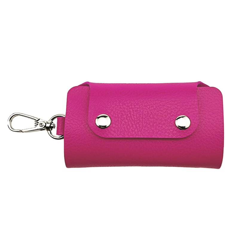 Pu Lederen Unisex Auto Thuis Key Houder Organizer Wallet Pouch Vrouwen Mannen Key Sleutelhanger Ring Pouch Case Tassen: rose