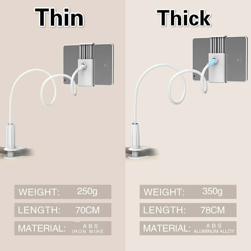Soporte Flexible para Tablet, Soporte para IPad Mini Air/mobile phone de 3,5 a 10,5 pulgadas, Soporte para cama perezosa, Soporte para tableta, Soporte Flexible