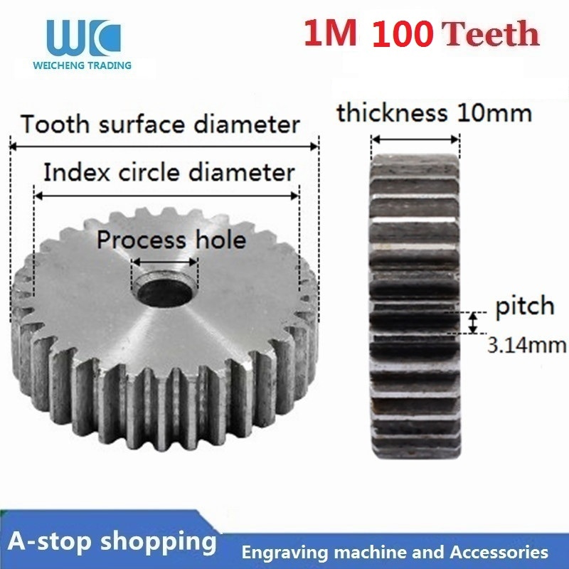 1M 100 dientes para 1 100t engranaje de metal del motor de la rueda