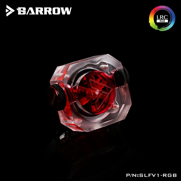 Barrow SLFV1-RGB Acrylic Water Flow Meter LRC2.0(5v 3pin) Lighting System Multiple Blade Colors