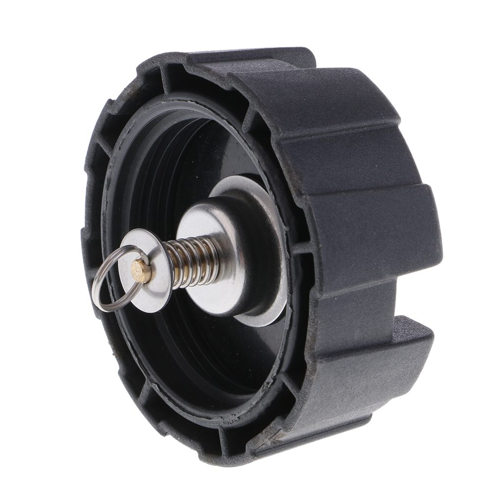 Portable Marine Boat Fuel Tank Vented Gas Cap Fit for 12L 24L Outboard Engines - Black