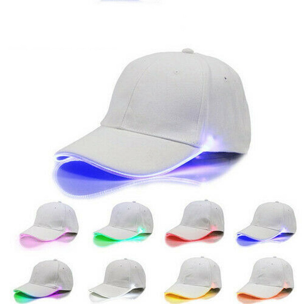 D Fashionable and stylish LED Lighted up Hat Glow Club Party Baseball Hip-Hop Adjustable Sports Cap