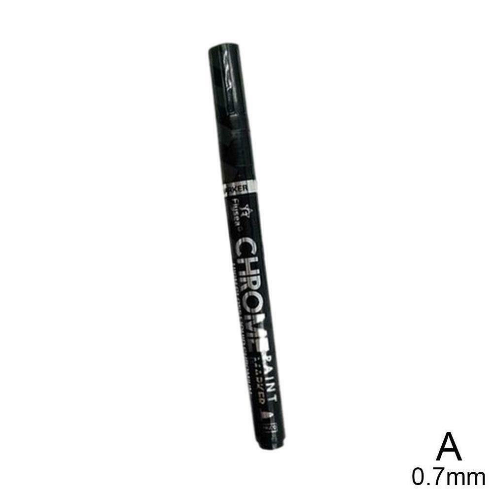 Liquid Chrome Marker Set Silver Art Liquid Mirror Chrome Markers Fade-proof Metal Permanent Paint Craftwork Pen Accessories: 0.7mm