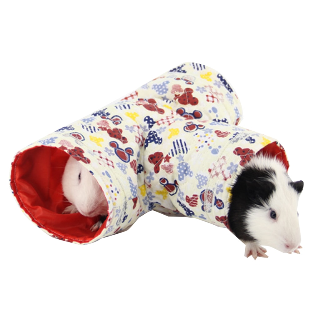 Kleine Dieren Cavia Buizen Speelgoed T-Vormige Huisdier Hamster Tunnels Speelgoed Huis Spelen Hut Huisdier Buizen Bed Nest voor Konijnen Fretten
