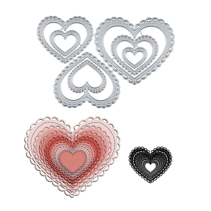 Naifumodo Metal Cutting Dies Layer Heart Love Die ... – Grandado