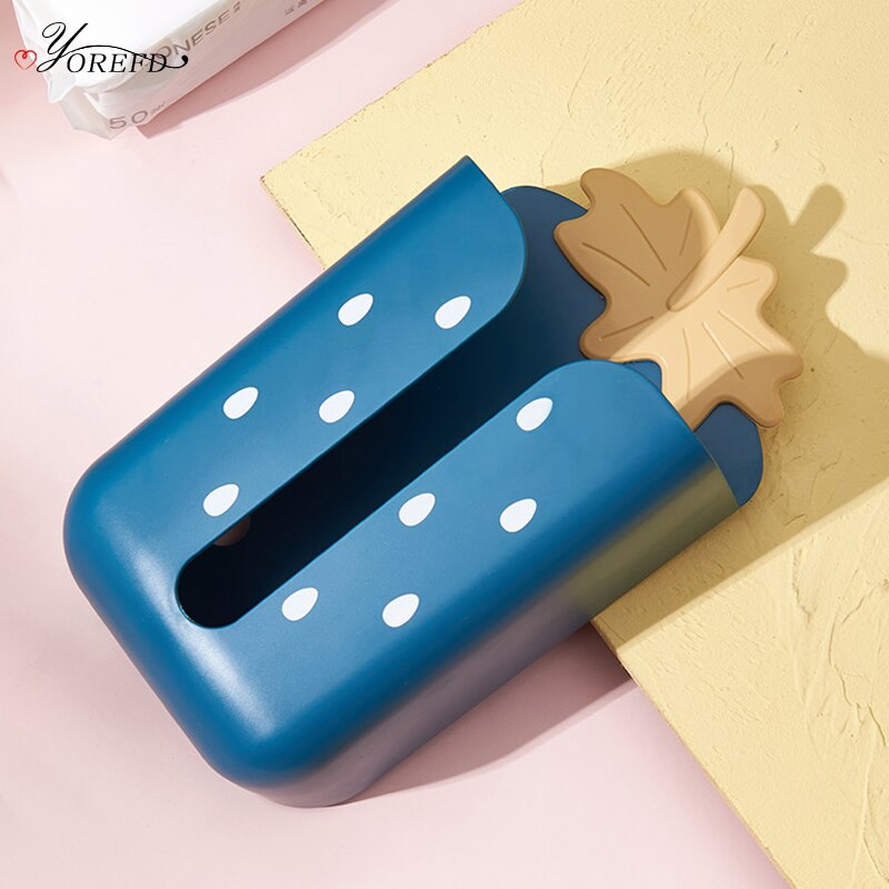 Oyorefd vægmonteret tegneserie vævskasseovertræk hjem multifunktionsvævsholder desktop kleenex servietholder vådservietter sag