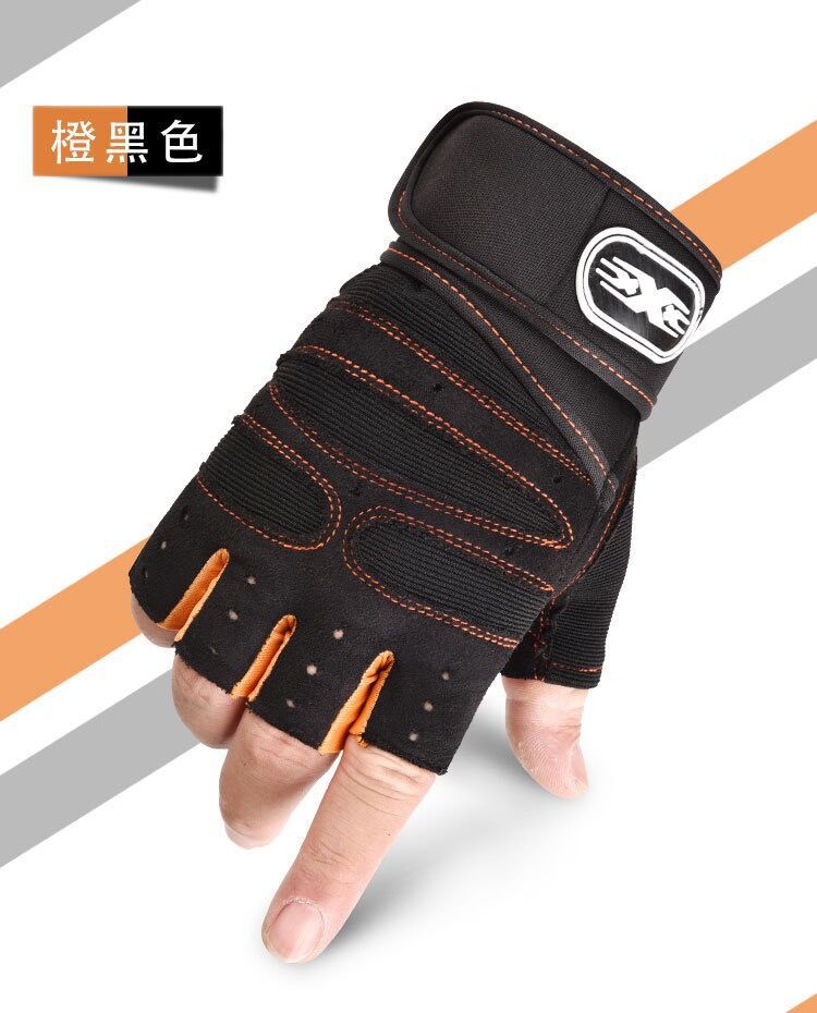 Gym Mannen Handschoenen Fitness Gewichtheffen Anti-Slip Zachte Anti-Shock Motor Half Vinger Dumbbell Training Sport Fietsen Vrouwen Handschoenen: Dark Gray / XL