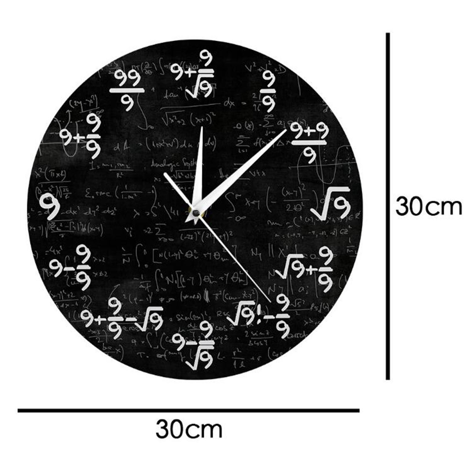 The 9s Math Clock Digital Control 9-pointer Acrylic Wind Suspension Clock Digital Equation Wall Clock Wall Clock Pointer